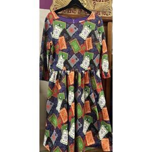 Lindy Bop Tarot Card Dress UK16/US 12 XL NWT Pinup Goth Witchy